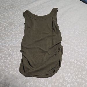 Evereve Olive Green Fitted Tank Top Size M